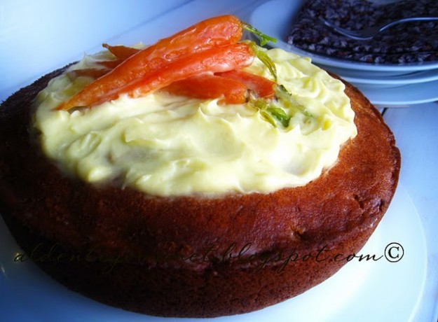 Carrot Cake with glazed baby carrots at al dente gourmet