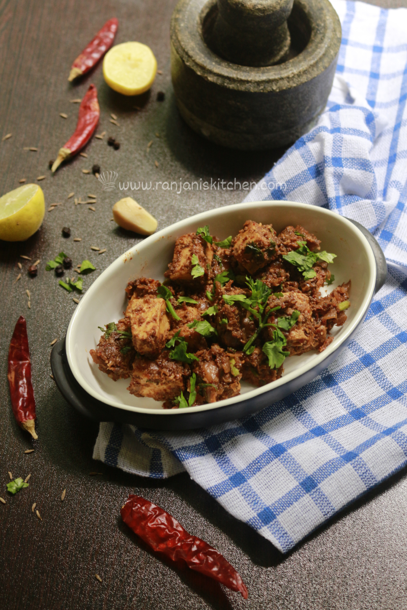 Paneer ghee roast recipe Foodwhirl